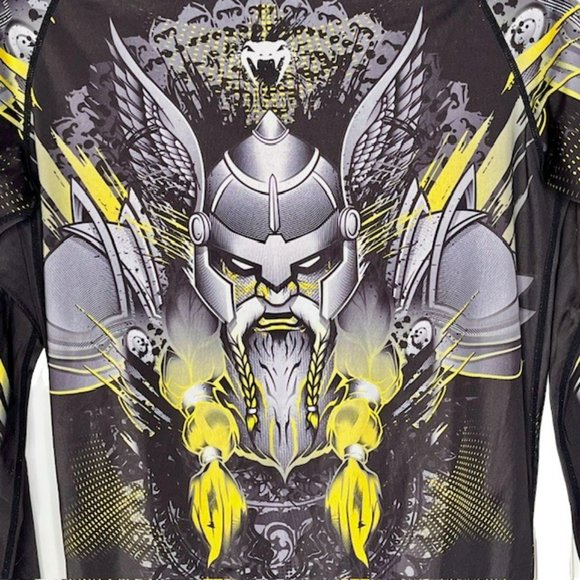 Venum Performance Viking Compression Rashguard - Black/Gold/White - L - Picture 3 of 9